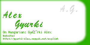 alex gyurki business card